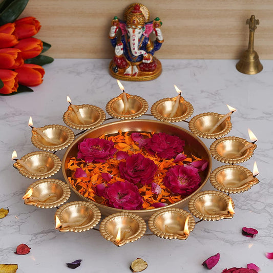 Brass Decor Urli Bowl Diya