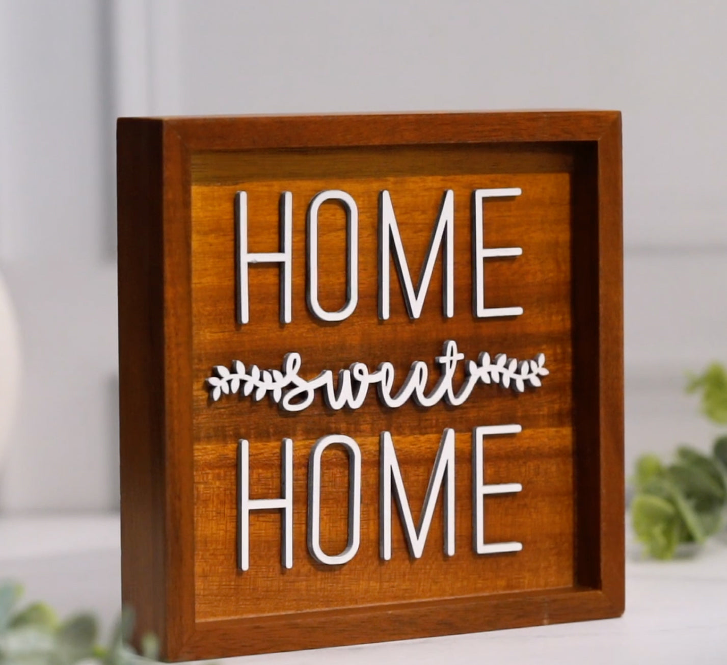 Acacia Wood Home Sweet Home Sign